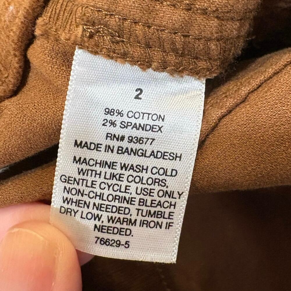 A.n.a. Retro Brown Flared Corduroy High Rise Pants Size 2 - Picture 9 of 9